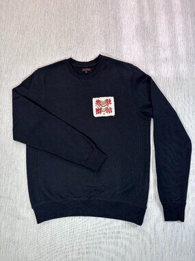 CLOT Embroidered Imperial Dragon Black Heavyweight Crewneck Sweatshirt